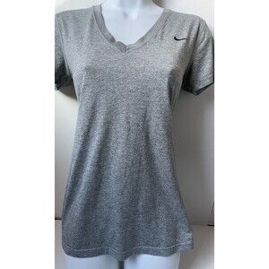 Nike Dri-Fit Gray Regular Fit Corte Normal Workout Shirt Women’s Size Small B3